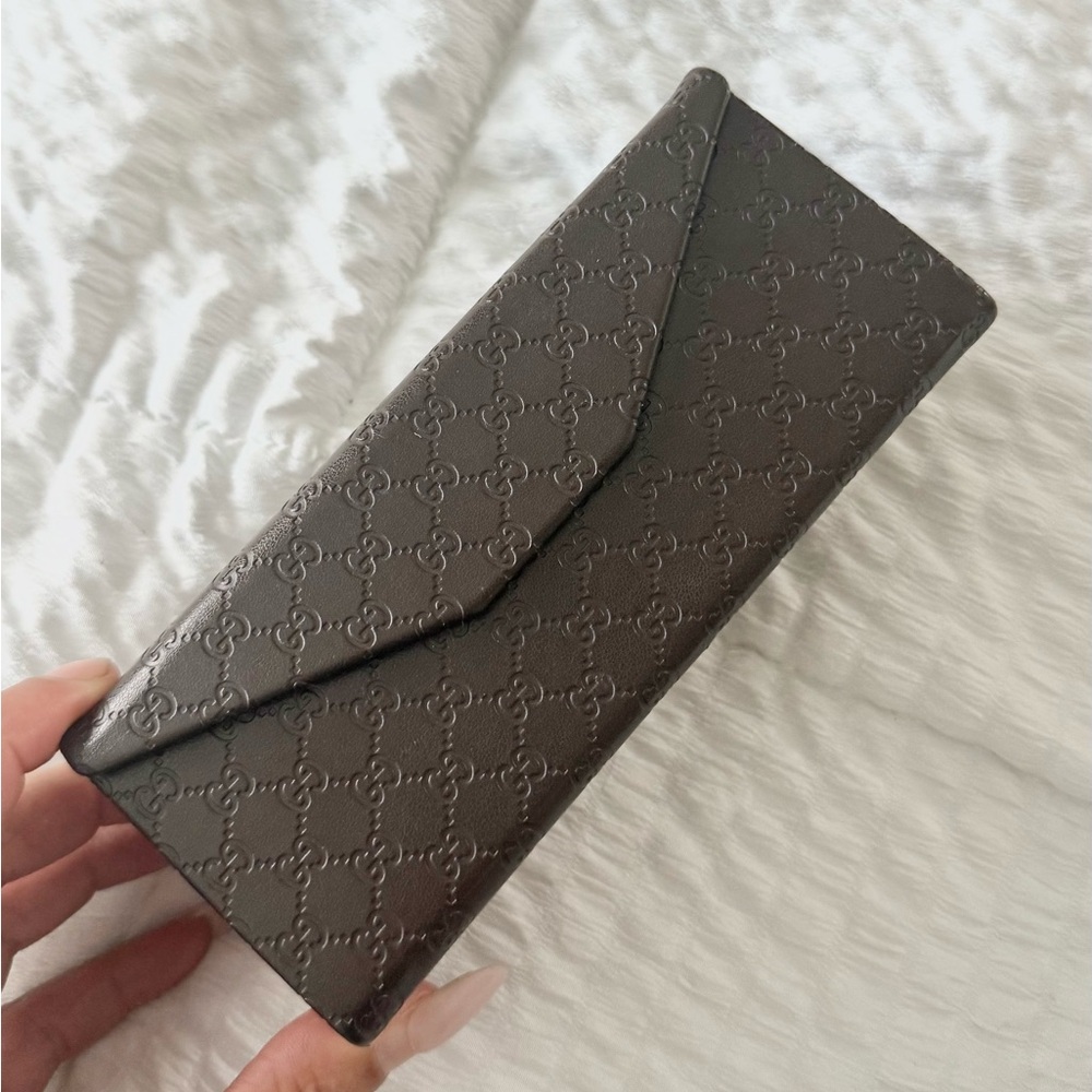 Gucci Micro Guccissima Brown Leather Glasses/ Sunglasses Case (Holder Only)